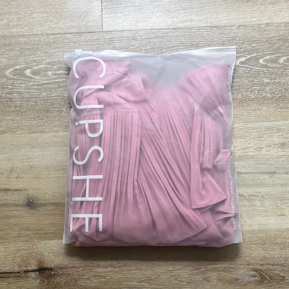 Pink ruffled dress
